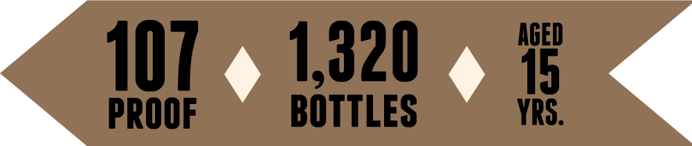 107 Proof • 1,320 Bottles<br>Aged 15 Years