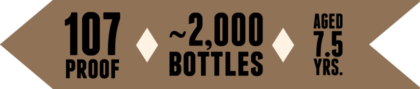 107 Proof &bull; ~1,000 Bottles &bull; Aged 8 Years